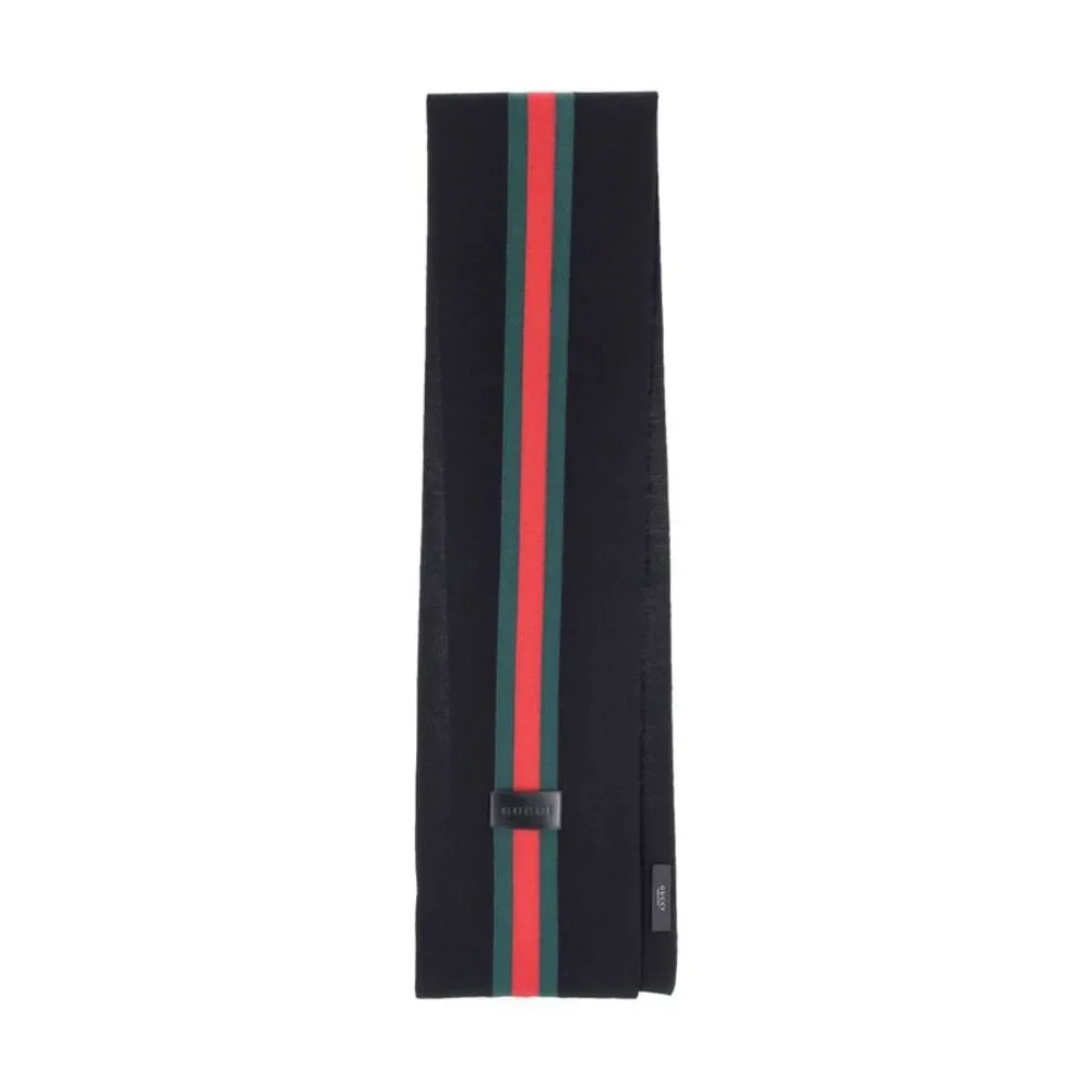 Gucci Men Striped Wool Cashmere Jacquard Scarf